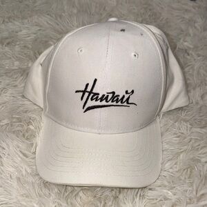White Hawaii Embroidered Cap